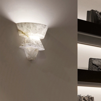 Stona lampa od prirodnog mramora, antikni francuski stil za dnevni boravak, dizajnerska lampa u stilu wabi-sabi za noćni ormarić
