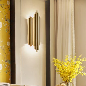 Stenska lampa u američkom stilu, minimalistički postmodern dizajn, dekorativna rasvjeta za dnevni boravak i pozadinu televizora