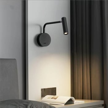 Minimalistična LED zidna svjetiljka za noćni ormarić, skandinavski dizajn, moderno osvjetljenje