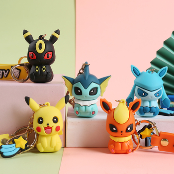 Privjesak za ključeve Eevee i Pikachu – slatka crtani serijal, poklon za parove, privjesak za auto i torbu