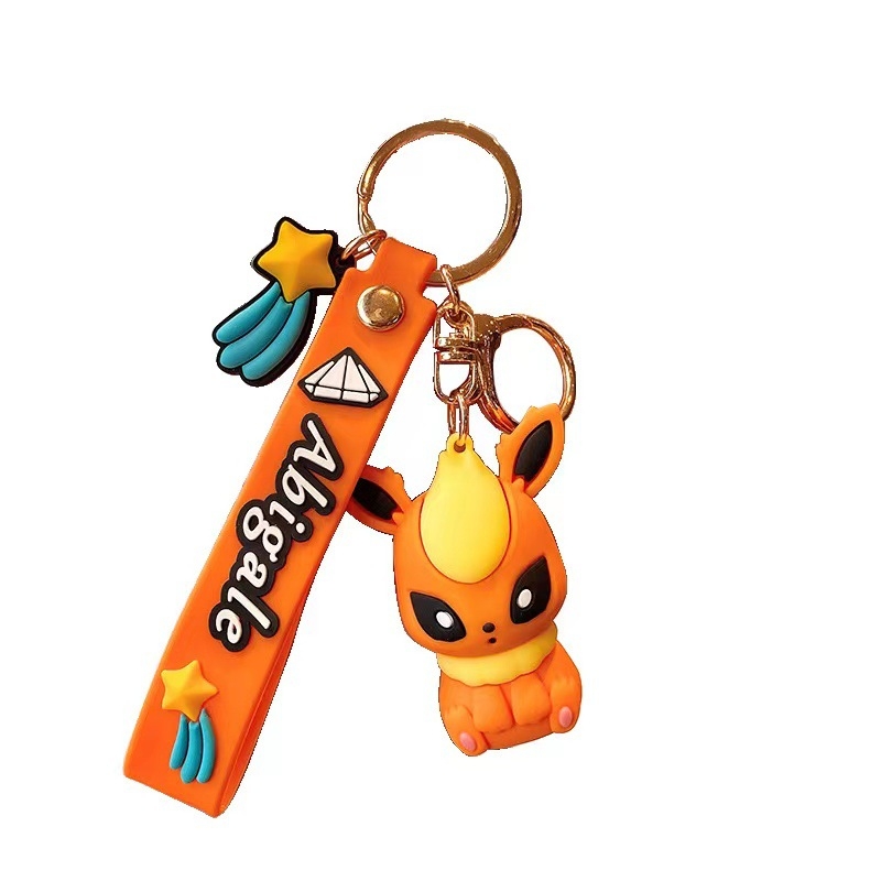 Privjesak za ključeve Eevee i Pikachu – slatka crtani serijal, poklon za parove, privjesak za auto i torbu