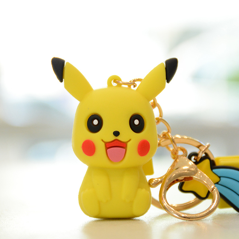 Privjesak za ključeve Eevee i Pikachu – slatka crtani serijal, poklon za parove, privjesak za auto i torbu