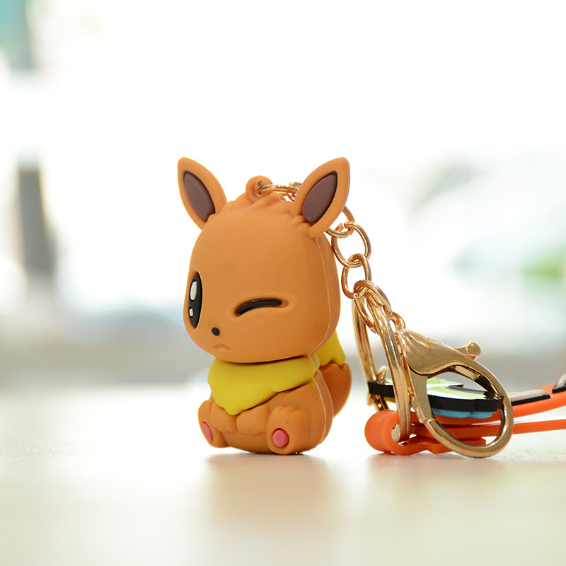 Privjesak za ključeve Eevee i Pikachu – slatka crtani serijal, poklon za parove, privjesak za auto i torbu