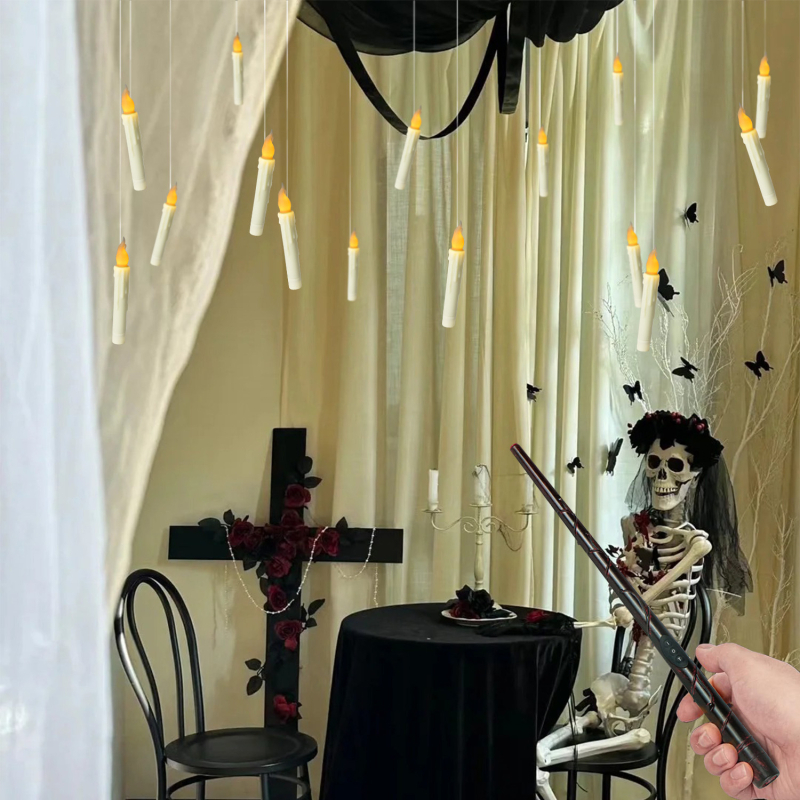 12/20 Halloween dekoracija: Harry Potter čarobna palica, plutajuća LED svijeća s daljinskim upravljanjem