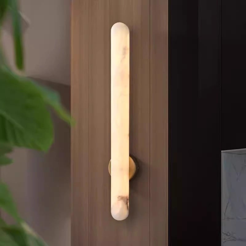 Zidna lampa od prirodnog mramora – talijanski dizajn, lagani luksuz, bakreno tijelo, LED, 220V