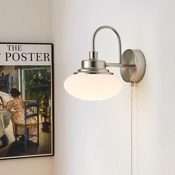 Bauhaus retro zidna lampa za spavaću sobu – nordijski minimalistički dizajn, s prekidačem