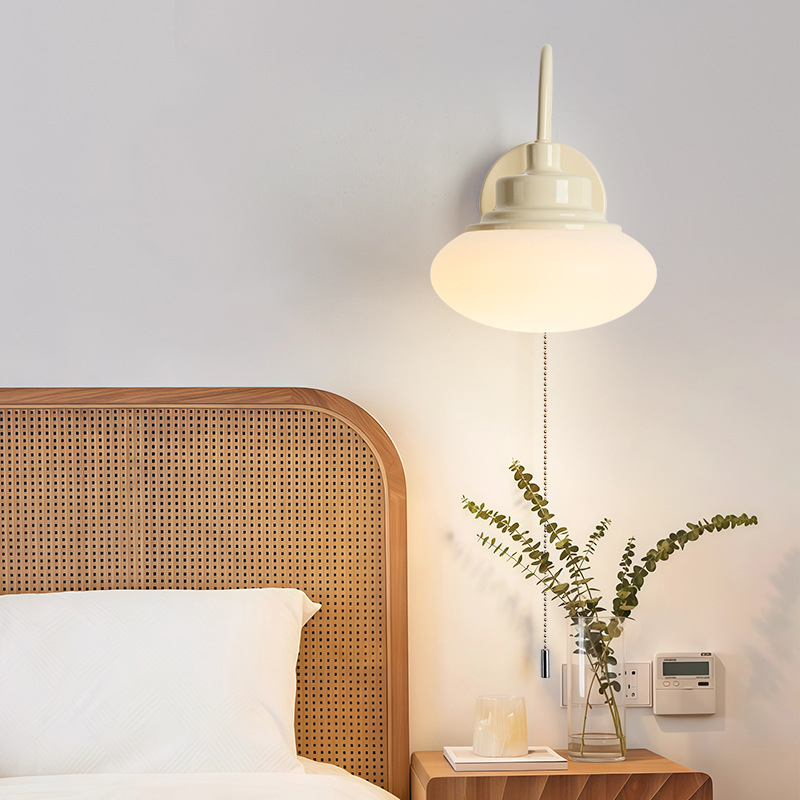 Bauhaus retro zidna lampa za spavaću sobu – nordijski minimalistički dizajn, s prekidačem