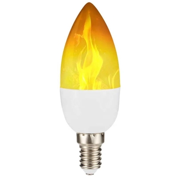 LED svijećna žarulja s efektom plamena, E14, daljinsko upravljanje, povlačni prekidač (pull-tail), snop 360°, 90 lm, IP20, 85–265 V