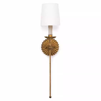 Zidna lampa u američkom vintage stilu s platnenim abažurom, istrošeni minimalisticki dizajn, za pozadinu stubišta i hotelski interijer