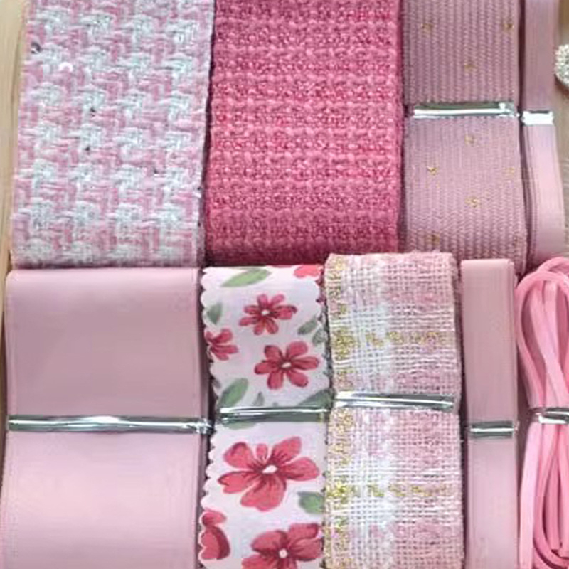 Chanel stil ružičasta vrpca za djevojčice – DIY materijali za kosu s mašnicama i kopčama (jesen/zima)