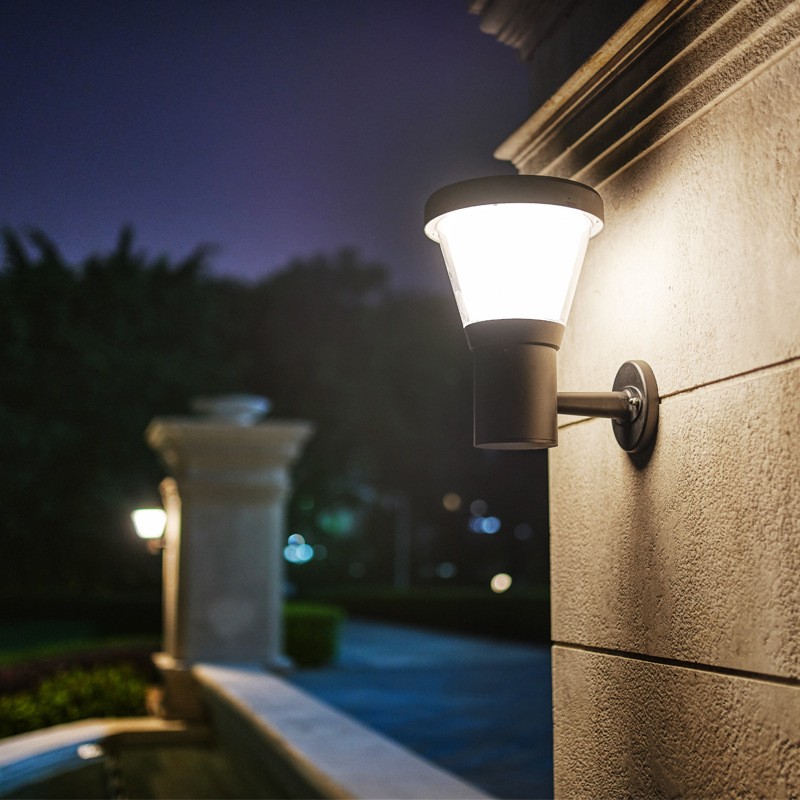 Solarna zidna lampa za vanjsku upotrebu, IP65, vrt, vila, paviljon i vrata, LED 4,5W, 5V