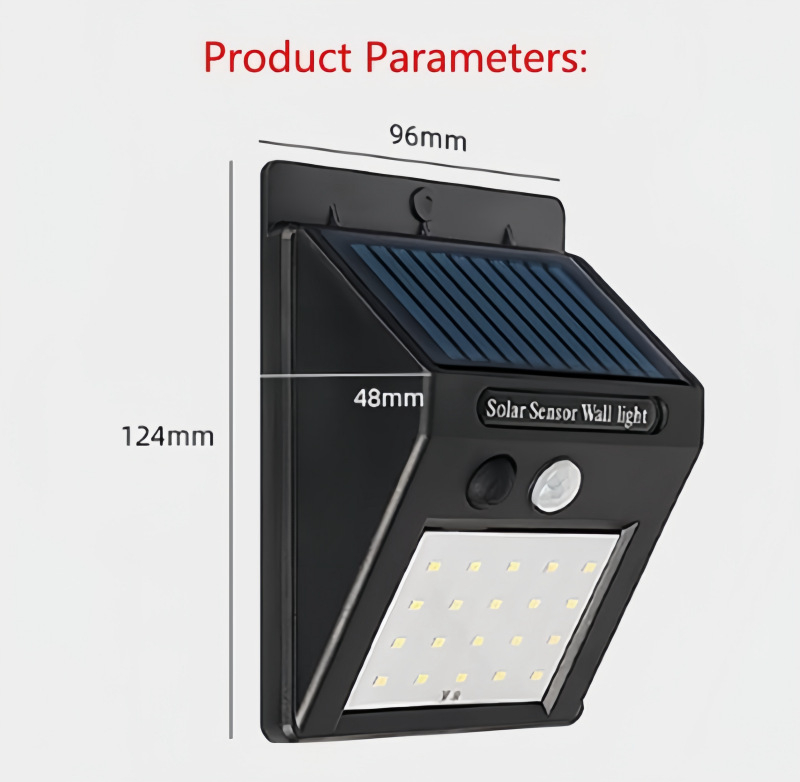 Solarna punjiva lampa s senzorom pokreta i LED-om s volframovim vlaknom za vanjsku zidnu rasvjetu, dvorište i vilu
