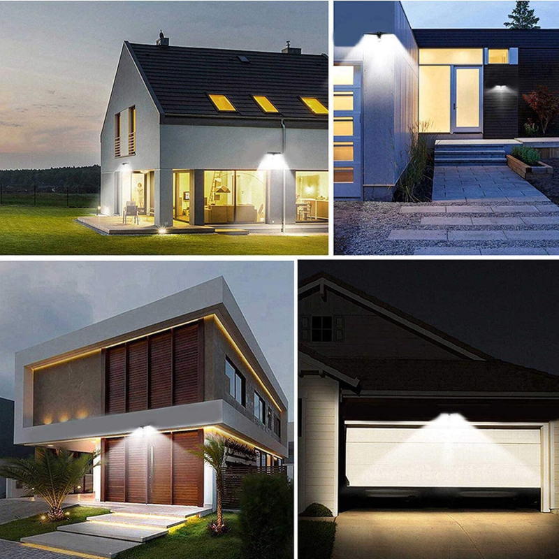 Solarna punjiva lampa s senzorom pokreta i LED-om s volframovim vlaknom za vanjsku zidnu rasvjetu, dvorište i vilu