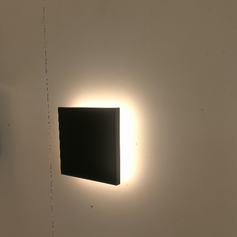 Vanjska LED zidna svjetiljka, kružnog oblika, krajobrazna dvorišna svjetiljka, lijevana aluminijska legura, industrijski moderni stil