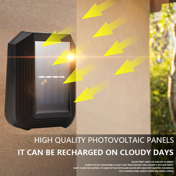 Novo 6 LED solarno zidno svjetlo za vanjsku upotrebu — dekorativno vrtno dvorišno zidno svjetlo, gore-dolje osvjetljenje