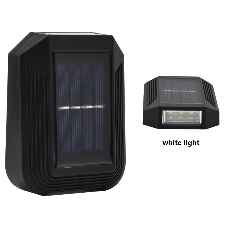 Novo 6 LED solarno zidno svjetlo za vanjsku upotrebu — dekorativno vrtno dvorišno zidno svjetlo, gore-dolje osvjetljenje