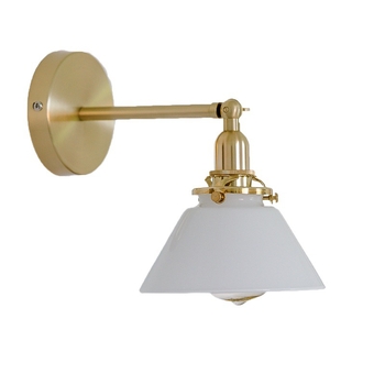 Retro nordijski zidni lampa za kupaonicu s prednjim staklenim zrcalom, japanski stil, brončana boja