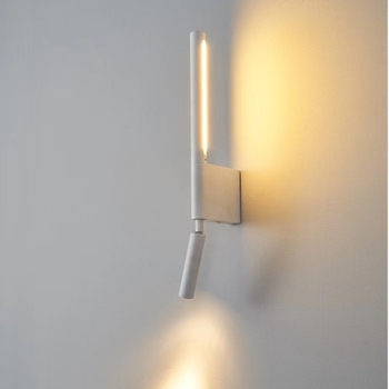 Nordijska minimalistička zidna lampa za spavaću sobu, jednostavna moderna lampica za čitanje, prilagodljiva okretna zidna svjetiljka za studij