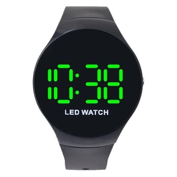LED elektronički sat za studente, unisex, jednostavan dizajn, okrugli brojčanik s gumbom