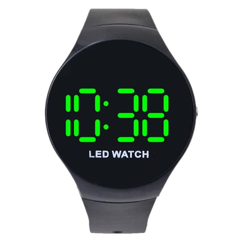 LED elektronički sat za studente, unisex, jednostavan dizajn, okrugli brojčanik s gumbom