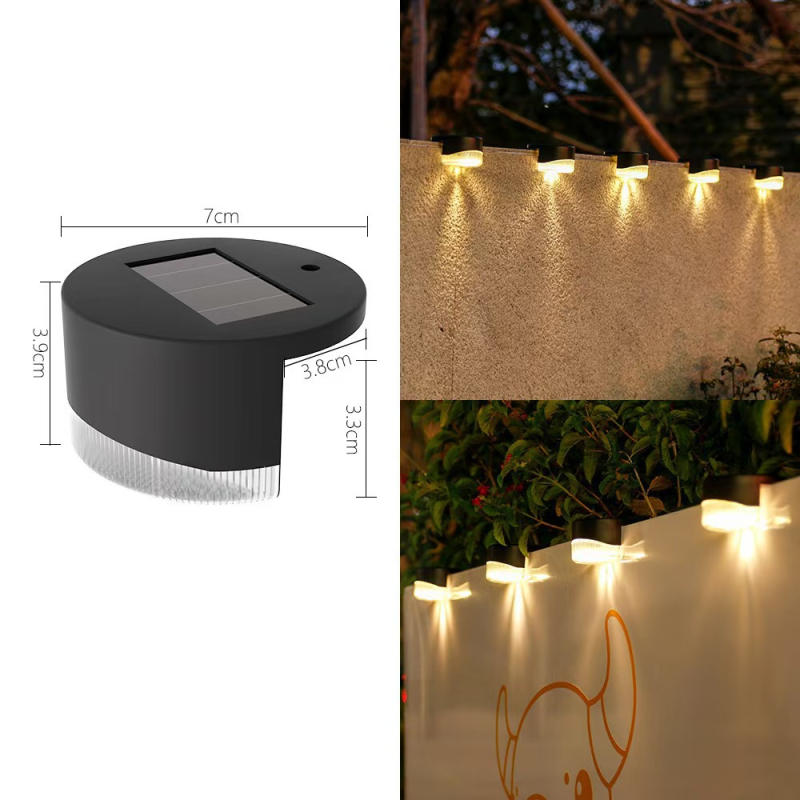 Solarna zidna lampa za dvorište, vanjska dekorativna rasvjeta za zid, ambijentalno osvjetljenje za stepenice, vodootporna.