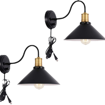 XIBAO LED Zidna Svjetiljka s Metalnim Abažurom – Europsko-američki Retro Industrijski Stil s Savijenom Cijevi