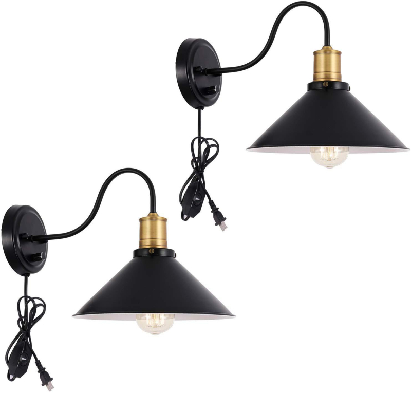 XIBAO LED Zidna Svjetiljka s Metalnim Abažurom – Europsko-američki Retro Industrijski Stil s Savijenom Cijevi