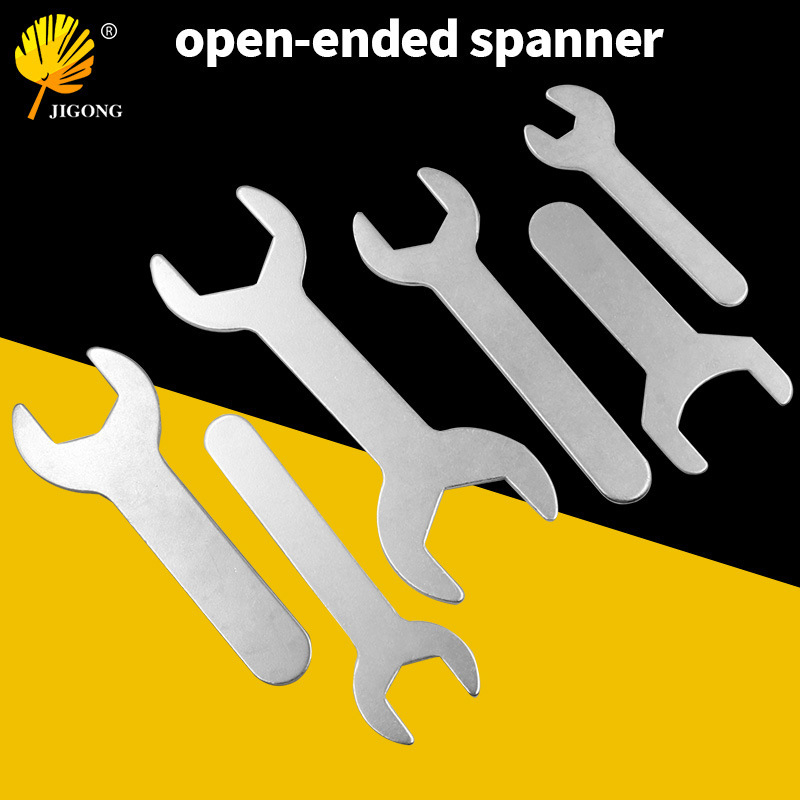 Simple stamped open-end wrench, compact single-head bathroom plumbing wrench, ultra-thin head