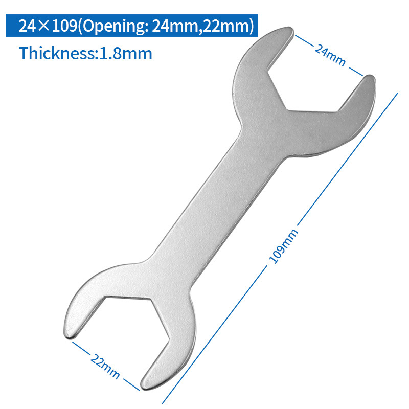Simple stamped open-end wrench, compact single-head bathroom plumbing wrench, ultra-thin head