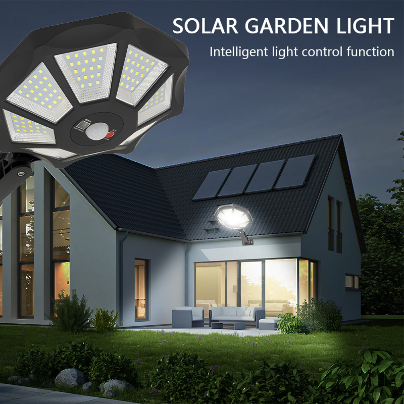 Solarna ulična svjetiljka s PIR senzorom pokreta, integriranim solarnim panelom, vanjska vodootporna zidna svjetiljka za vrt