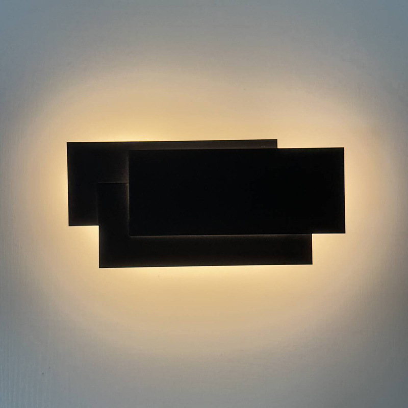 LED aluminijska zidna svjetiljka, dizajn tri kvadrata, za pozadinu televizora, spavaću sobu ili radnu sobu