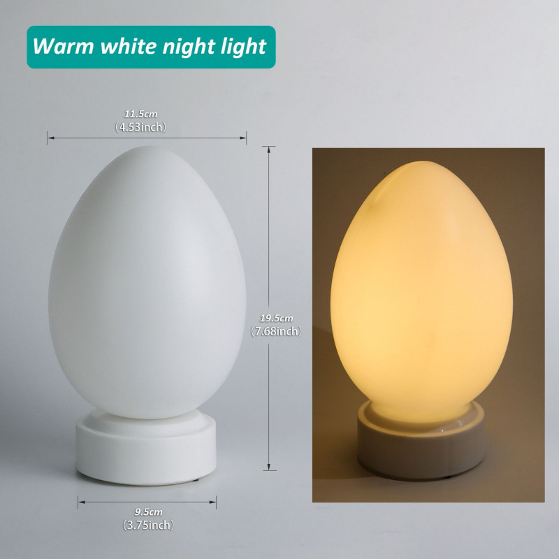 Jajolika LED svijeća, napajana s 5 baterija, noćno svjetlo i stolni ukras za Božić i Uskrs