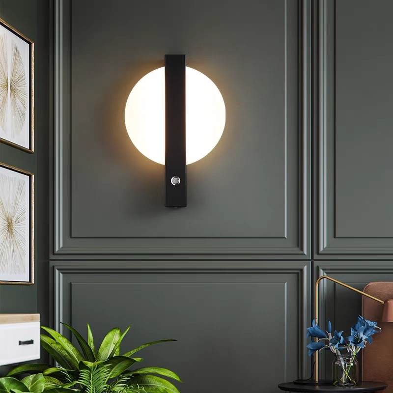 Moderna minimalistička LED zidna lampa za spavaću sobu, zaštita očiju, personalizirani i kreativni dizajn, topla svjetlost uz krevet