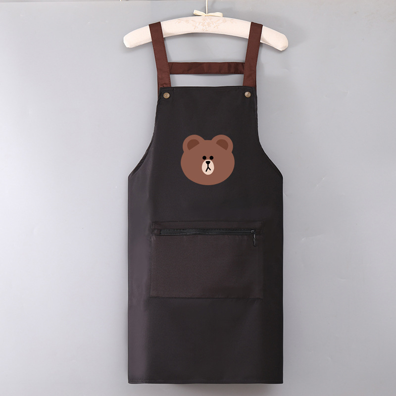 Vodootporna i otporno na masnoće bezrukavna kuhinjska i catering-apron, poliester, crtani uzorak, prilagodljivo