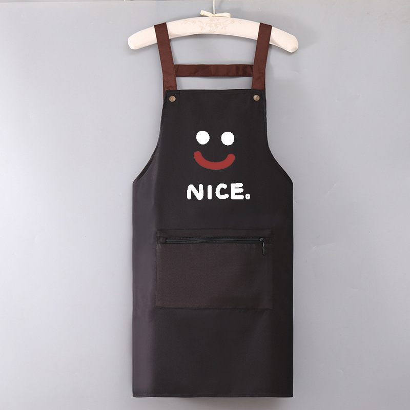 Vodootporna i otporno na masnoće bezrukavna kuhinjska i catering-apron, poliester, crtani uzorak, prilagodljivo
