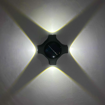 Vanjska solarna LED svjetiljka za zid, osvjetljenje dvorišta i ograde, vodootporna dekoracija vile, svjetli prema gore i dolje