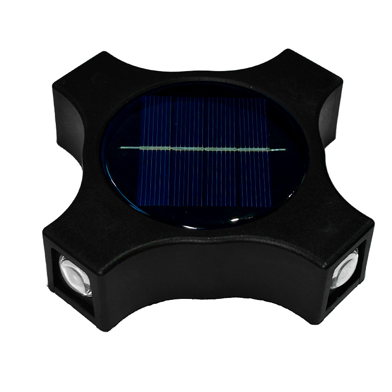 Vanjska solarna LED svjetiljka za zid, osvjetljenje dvorišta i ograde, vodootporna dekoracija vile, svjetli prema gore i dolje