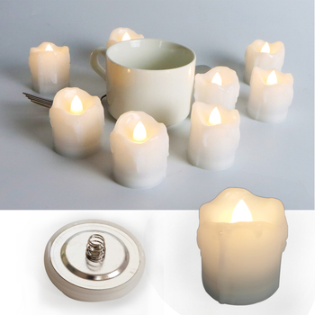 12-kom LED tea light svijeće za božićne, rođendanske i svatbene dekoracije (plastika, CR2450 baterija)