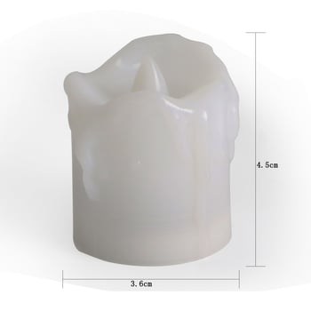 12-kom LED tea light svijeće za božićne, rođendanske i svatbene dekoracije (plastika, CR2450 baterija)