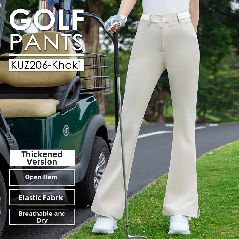 Dámske golfové nohavice s rozšíreným strihom, jeseň-zima, športové oblečenie