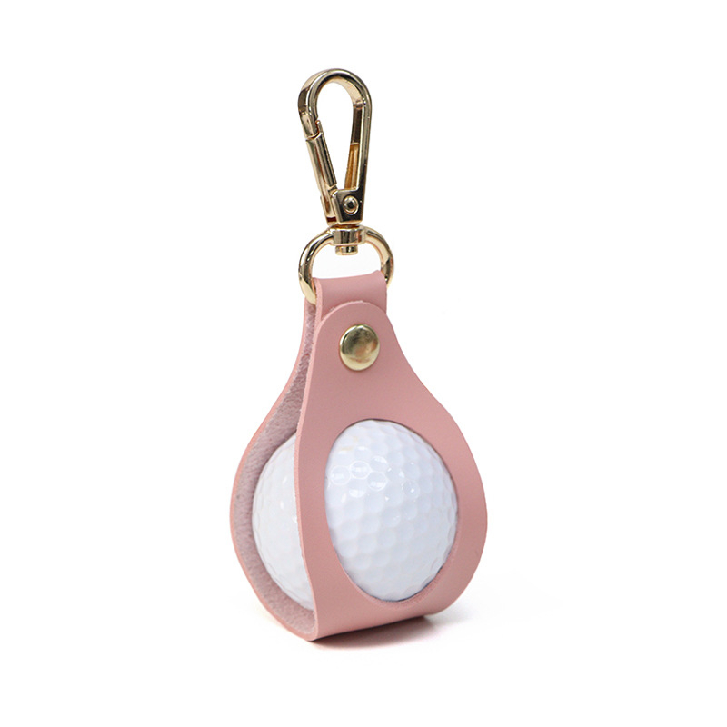 Kožený obal na golfové loptičky s opaskom, malá taška na jednu loptičku, vonkajšia kožená taška na golf