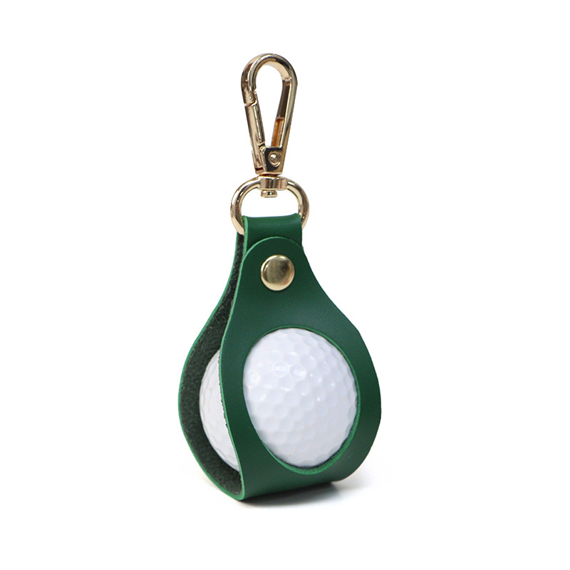 Kožený obal na golfové loptičky s opaskom, malá taška na jednu loptičku, vonkajšia kožená taška na golf