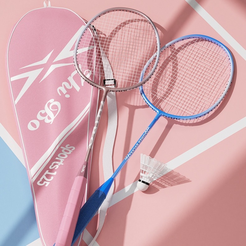 Set za badminton za početnike – djeca i odrasli, okvir od željezne zlitine, ultralak i s amortizacijom udara