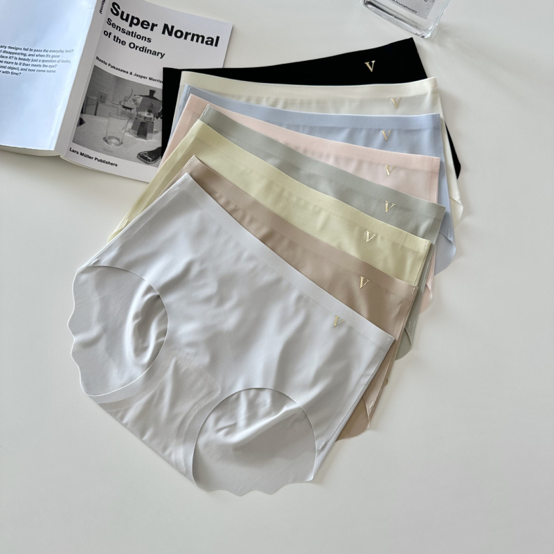 Ženske gaćice Ice Silk Nude bez šavova, udobne i prozračne, srednja visina, bikini stil