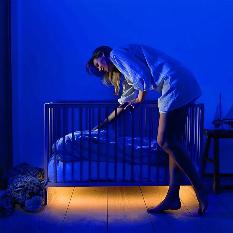 12V LED traka 2835 uz krevet s upravom osvjetljenja i senzorom pokreta, za garderobu i ormar, inteligentno prepoznavanje