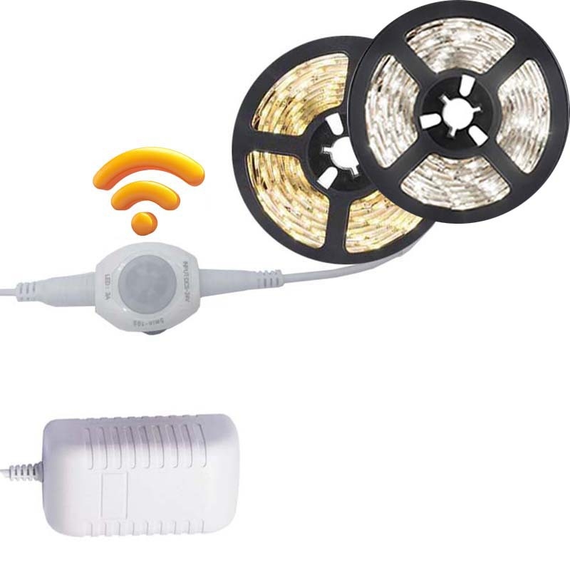 12V LED traka 2835 uz krevet s upravom osvjetljenja i senzorom pokreta, za garderobu i ormar, inteligentno prepoznavanje