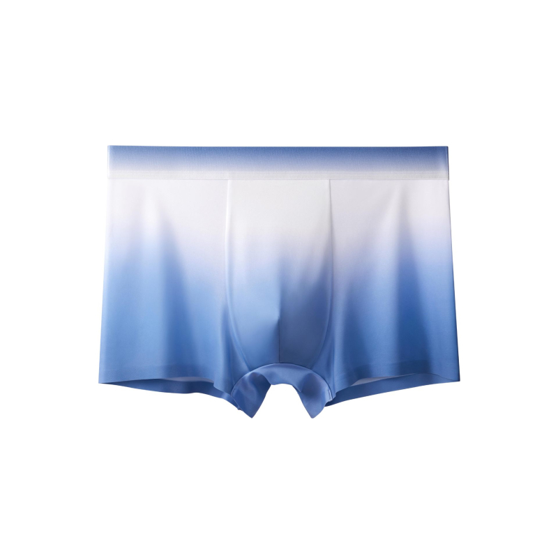 Muške bokserice od ice silk, bezšivne, s gradijentnom bojom, osvježavajući osjećaj, moderan mladenački stil