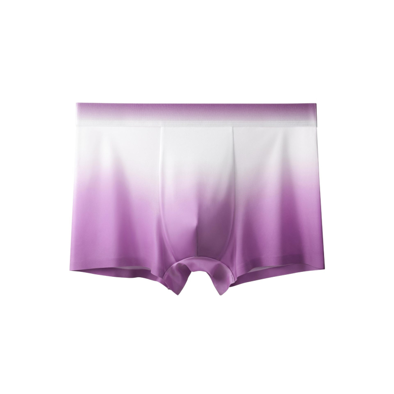 Muške bokserice od ice silk, bezšivne, s gradijentnom bojom, osvježavajući osjećaj, moderan mladenački stil