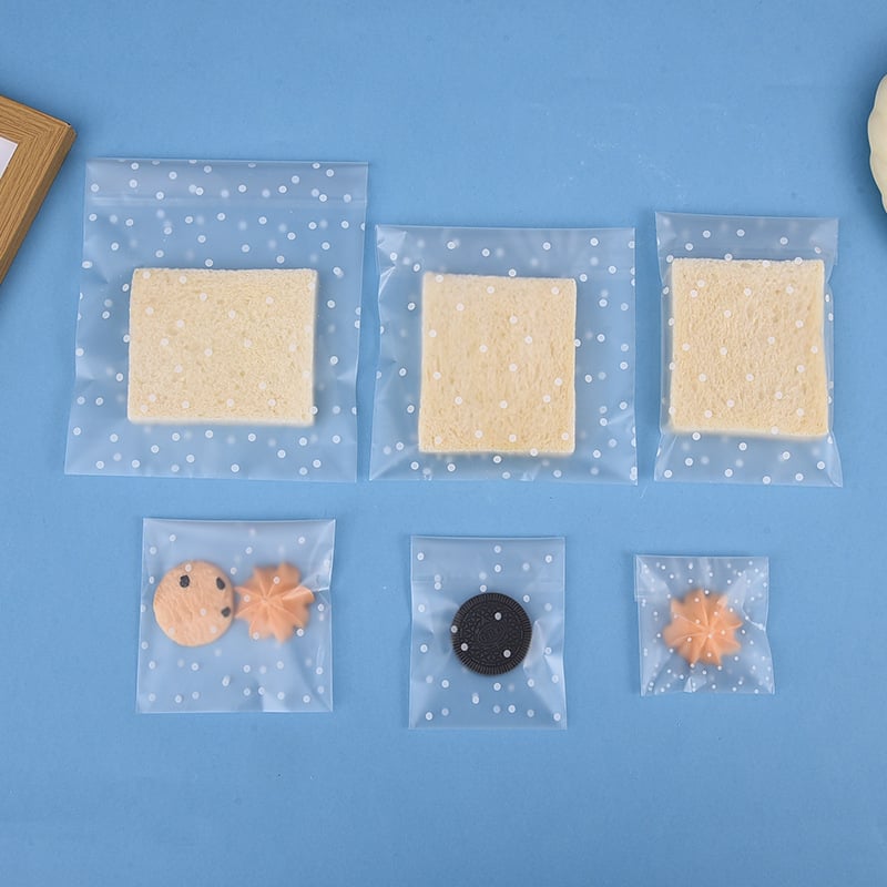 Mat potpuno prozirna mooncake vrećica za pakiranje, vrećica za pečenje kruha, samoljepljiva vrećica s točkastim cvijetom, vrećica za tijesto s žumanjkom, OPP vrećica