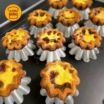 SN6226 Neprijanjajuća kalupa za torte s cvjetnim uzorkom – suncokret i krizantema, aluminijska legura